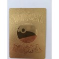 LOVELY GOLD PLASTIC TRADING CARD POKEMON - ZAMAZENTA - 2015