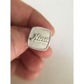 VINTAGE HINO CUFF LINKS  PLATED  WHITE GOLD 24 CTS