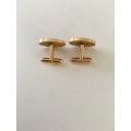 VINTAGE SOUTH AFRICAN FLAG OLD MUTUAL MENS CUFF LINKS PLATED GOLD