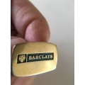 LOVELY VINTAGE BARCLAYS  BANK MENS CUFF LINKS MAY BE PLATED