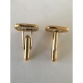 LOVELT VINTAGE SOUTHERN LIFE  MENS CUFF LINKS 24CT PLATED GOLD