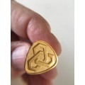 LOVELY VINTAGE  MENS CUFF LINKS WITH LOGO GOLD PLATED