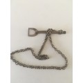 LOVELY VINTAGE PIN WITH CHAIN  MAY BE PLATED