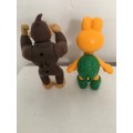 DONKEY KONG SUPER MARIO BROTHERS   FIGURE AND LOONEY TUNES TORTOISE FIGURE