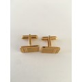 LOVELY VINTAGE GOLD PLATED MENS CUFF LINKS