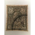 GREAT BRITAIN USED KING GEORGE V 7 PENCE STAMP