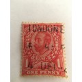 GREAT BRITAIN KING GEORGE V USED 1 PENNY STAMP