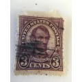 AMERICA USED ABRAHAM LINCOLN 3c STAMP