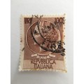 ITALY 100 LIRE USED STAMP