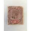 NATAL ZULULAND QUEEN VICTORIA USED STAMP