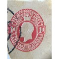 SOUTH AFRICA UNION OF SOUTH AFRICA EMBOSSED STAMP DIE PROOF USED
