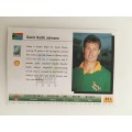 1995 RUGBY WORLD CUP TRADING CARD - SOUTH AFRICA GAVIN JOHNSON