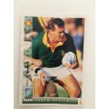1995 RUGBY WORLD CUP TRADING CARD - SOUTH AFRICA - BALIE SWART