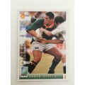 1995 RUGBY WORLD CUP TRADING CARD - SOUTH AFRICA - OLLIE LE ROUX