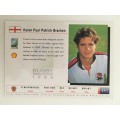 1995 RUGBY WORLD CUP TRADING CARD - ENGLAND - KYRAN BRACKEN