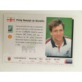1995 RUGBY WORLD CUP TRADING CARD - ENGLAND - PHILIP DE GLANVILLE