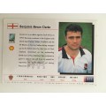 1995 RUGBY WORLD CUP TRADING CARD - ENGLAND -BENJAMIN CLARKE