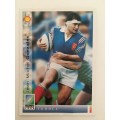 1995 RUGBY WORLD CUP TRADING CARD - FRANCE - JEAN - MICHEL GONZALES