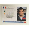 1995 RUGBY WORLD CUP TRADING CARD - FRANCE - JEAN - MICHEL GONZALES