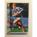 1995 RUGBY WORLD CUP TRADING CARD - FRANCE -AUBIN HUEBER
