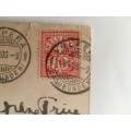 LOVELY VINTAGE TO ANTIQUE POST CARD WITH STAMP