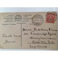 VINTAGE  TO ANTIQUE POST CARD WITH STAMP