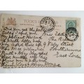 VINTAGE TO ANTIQUE POST CARD WITH STAMP