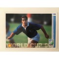 1995 RUGBY WORLD CUP TRADING CARD - ITALY - CARLO ORLANDI