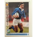 1995 RUGBY WORLD CUP TRADING CARD - ITALY - IVAN FRANCESCATO