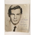 AUTOGRAPHED / SIGNED AND INSCRIBED - SINGER SONG WRITER  - JOHNNY RAY  22 CM X 19 CM - 1950`S