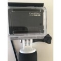 LOVELY  HERO 4 GO PRO ACTION CAMERA WITH STICK WATER PROOF CASE BATTERIES AND SD CARD