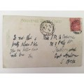 VINTAGE TO ANTIQUE POSTCARD -MARINE PARADE YARMOUTH - WITH OLD STAMP
