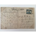 VINTAGE TO ANTIQUE POSTCARD - CAPETOWN CASTLE SHIP - WITH OLD STAMP