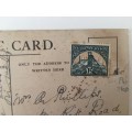 VINTAGE TO ANTIQUE POSTCARD - CAPETOWN CASTLE SHIP - WITH OLD STAMP