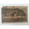 VINTAGE TO ANTIQUE POSTCARD - WARWICK CASTLE SHIP - WITH OLD STAMP
