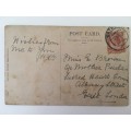 VINTAGE TO ANTIQUE POSTCARD - BIRTHDAY WISHES WITH OLD STAMP