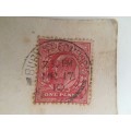 VINTAGE TO ANTIQUE POSTCARD - LONDON WITH OLD STAMP