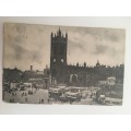 VINTAGE TO ANTIQUE POSTCARD - MANCHESTER CATHEDRAL - WITH OLD STAMP