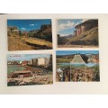 VINTAGE LOT OF 4  POSTCARDS ONE WITH STAMPS