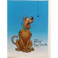 DC CARTOONIST - DAN DAVIS - AUTOGRAPHED SIGNED - A4 SIZE SCOOBY DOO HARRY POTTER AND GARFIELD