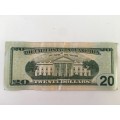 AMERICA USA $20.00  DOLLARS BANK NOTE SERIAL NUMBER MI 76285824 A