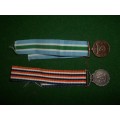 lot of 2 miniature medals.