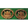 SA POLICE (PRE 1994) 2 X WO RANK BADGES - 2 PINS ON EACH INTACT