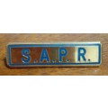 SA POLICE (POST 94) S.A.P.R. POLICE RESERVIST BREAST BADGE  - PINS INTACT