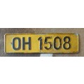 OLD (NOT CURRENT)  VEHICLE NUMBER PLATE