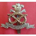 BRITAIN - NORTH STAFFORD REGIMENT CAP BADGE -  SLIDER INTACT