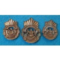 LEBOWA POLICE CAP AND COLLAR BADGES -  ALL PINS / SCREWS INTACT