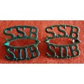 SADF -- SSB / SDB SHOULDER TITLES -  LUGS INTACT