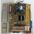 ASUS P5GC-MX motherboard + Intel Celeron 3.06Ghz CPU + 2 extra CPUs
