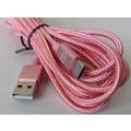 3M USB-A to USB-C cable braided pink